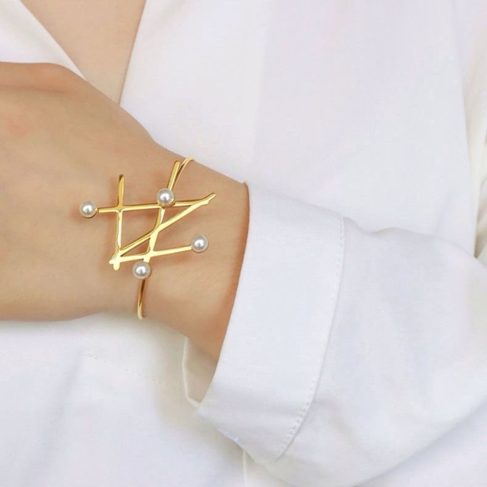 Gold Plated Stainless Steel Bracelet One size - Picture 3 of 4